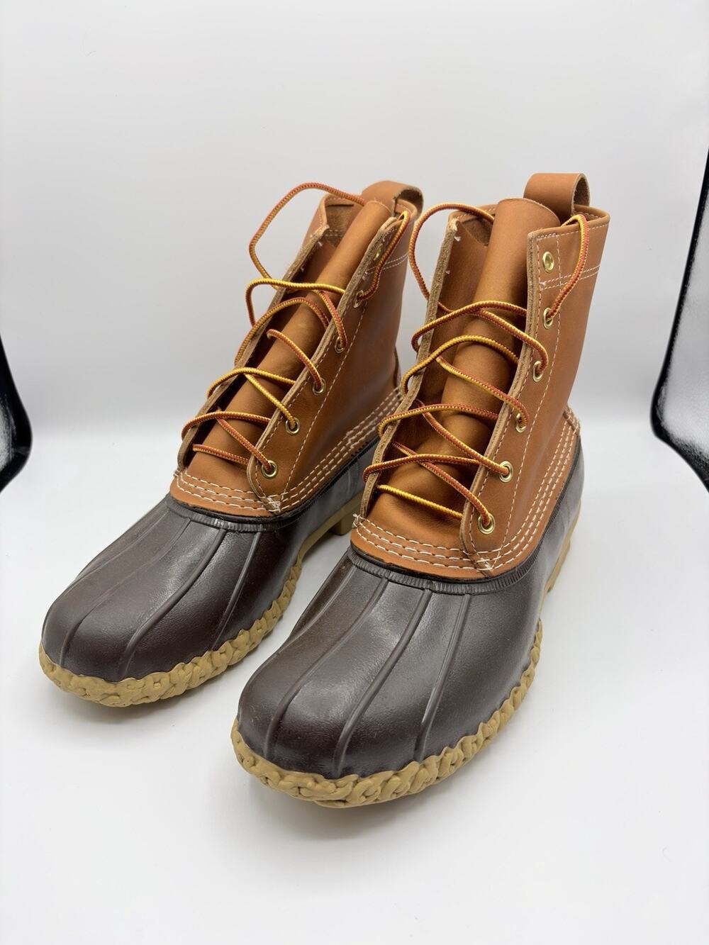 L.L. Bean 8" Original Bean Boots Men's Size 8.5 M Duck Boots NWOB Made In USA